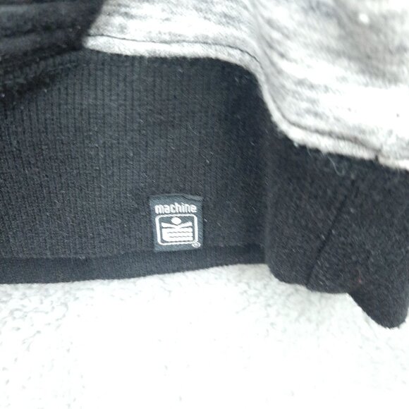Machine Push The Limit Mens Large Gray & Black Raglan Hoodie Sweatshirt - Picture 4 of 7